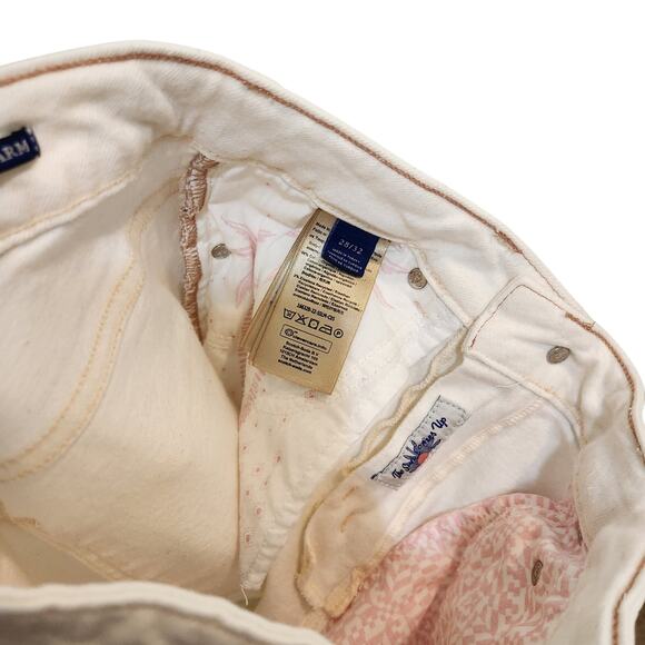 Scotch & Soda White Denim Frayed Hem Mid Rise The Charm Bootcut Jeans Sze 28/32 - Picture 10 of 16